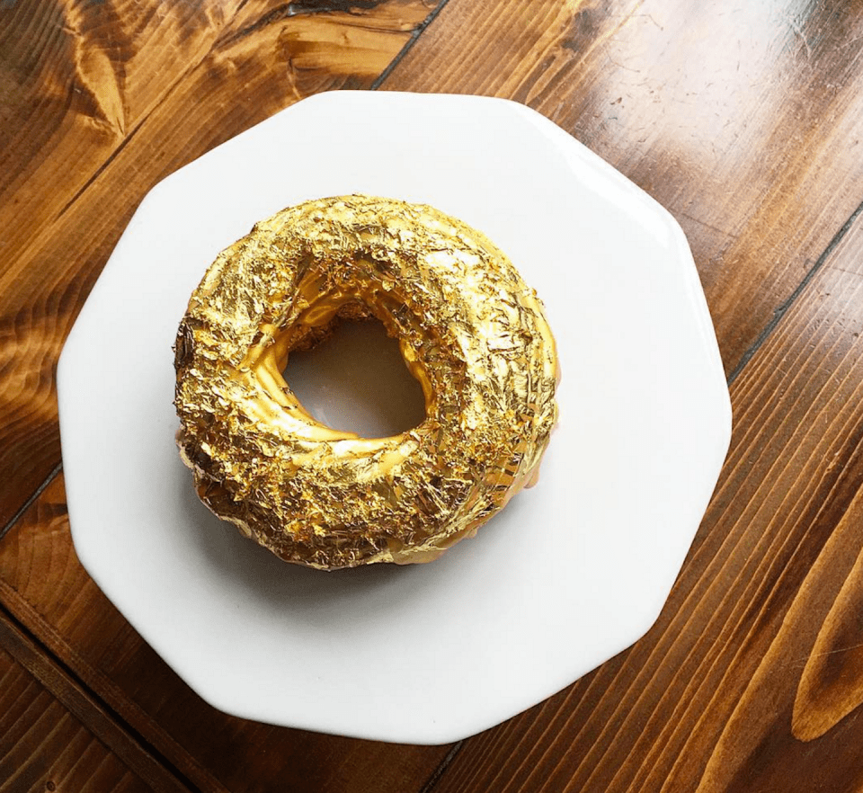 golden doughnut to feel rich enough